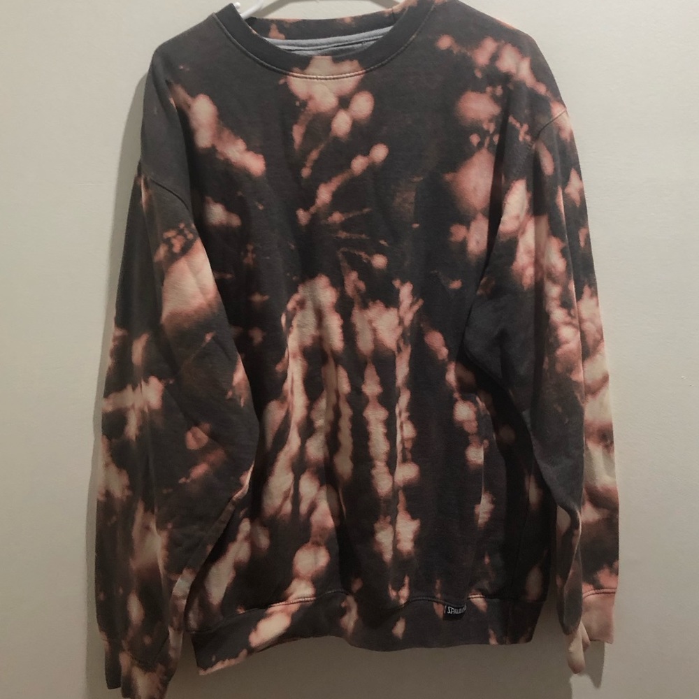 🎉2 for $10 pink and grey tie die crew neck